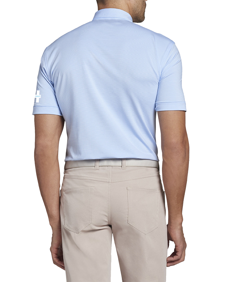 Peter Millar Stripe Performance Polo (Cottage Blue)