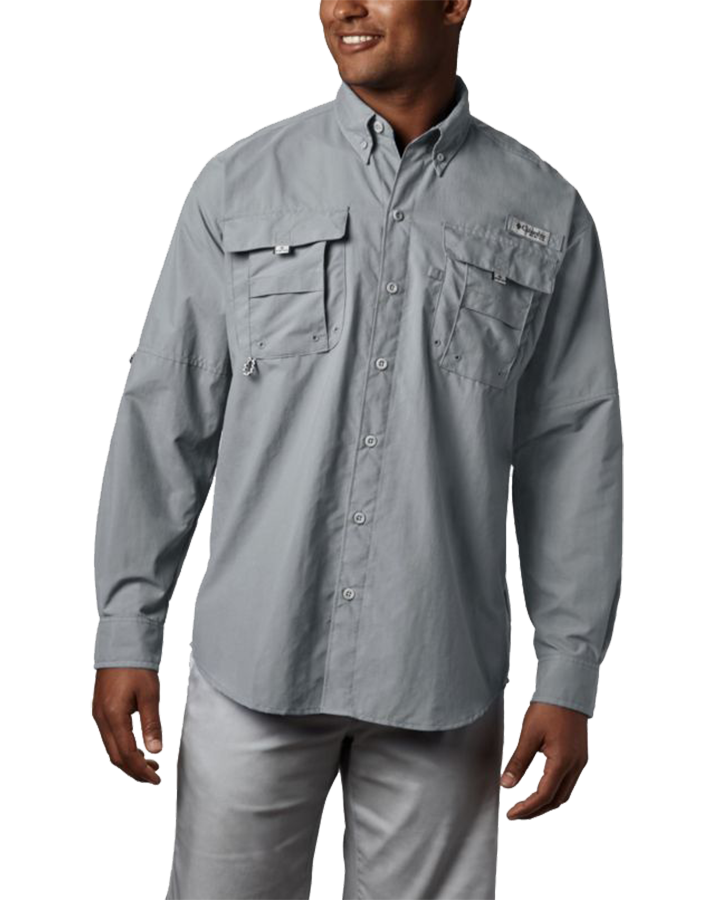 Columbia Men’s Bahama II Long-Sleeve Shirt (Cool Grey)