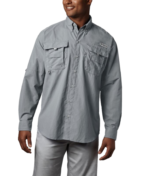 Columbia Men’s Bahama II Long-Sleeve Shirt (Cool Grey)